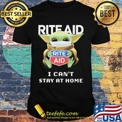 Baby Yoda mask hug Rite Aid I can't stay at home shirt