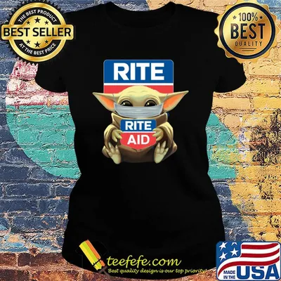 Baby Yoda mask hug Rite Aid s Ladies tee