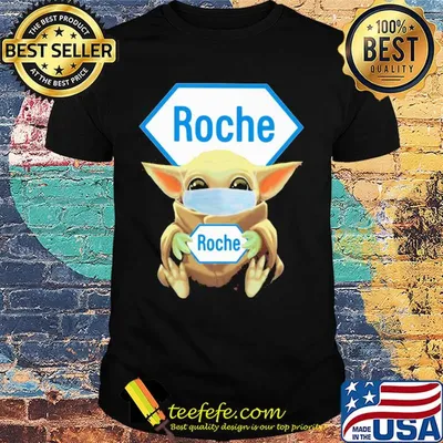 Baby Yoda mask hug Roche shirt