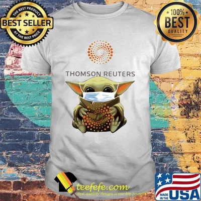 Baby Yoda mask hug Thomson reuters shirt