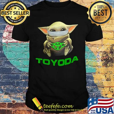 Baby yoda mask hug toyoda logo shirt