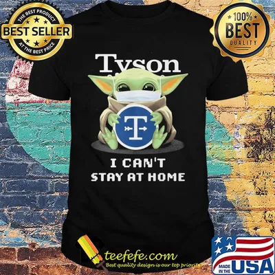 Baby Yoda mask hug Tyson I can't stay at home shirt