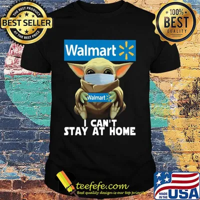 Baby Yoda mask hug Walmart I can't stay at home shirt