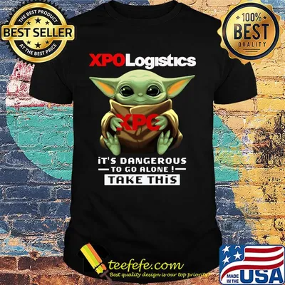 Baby Yoda mask hug XPO Logistics it's dangerous to go alone take this shirt