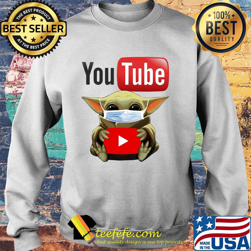 Baby yoda mask hug Youtube s Sweater Baby yoda mask hug Youtube s Sweater