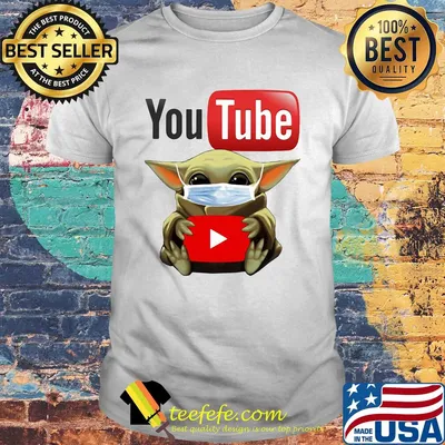 Baby yoda mask hug Youtube shirt