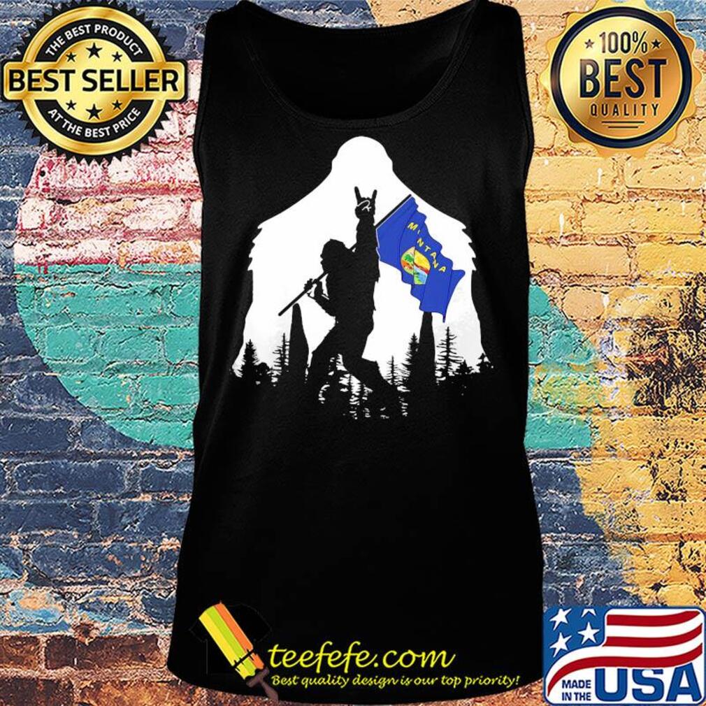 Bigfoot rock and roll montana flag in the forest s Tank top Bigfoot rock and roll montana flag in the forest s Tank top