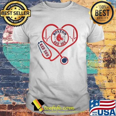 Boston red sox stethoscope heart shirt