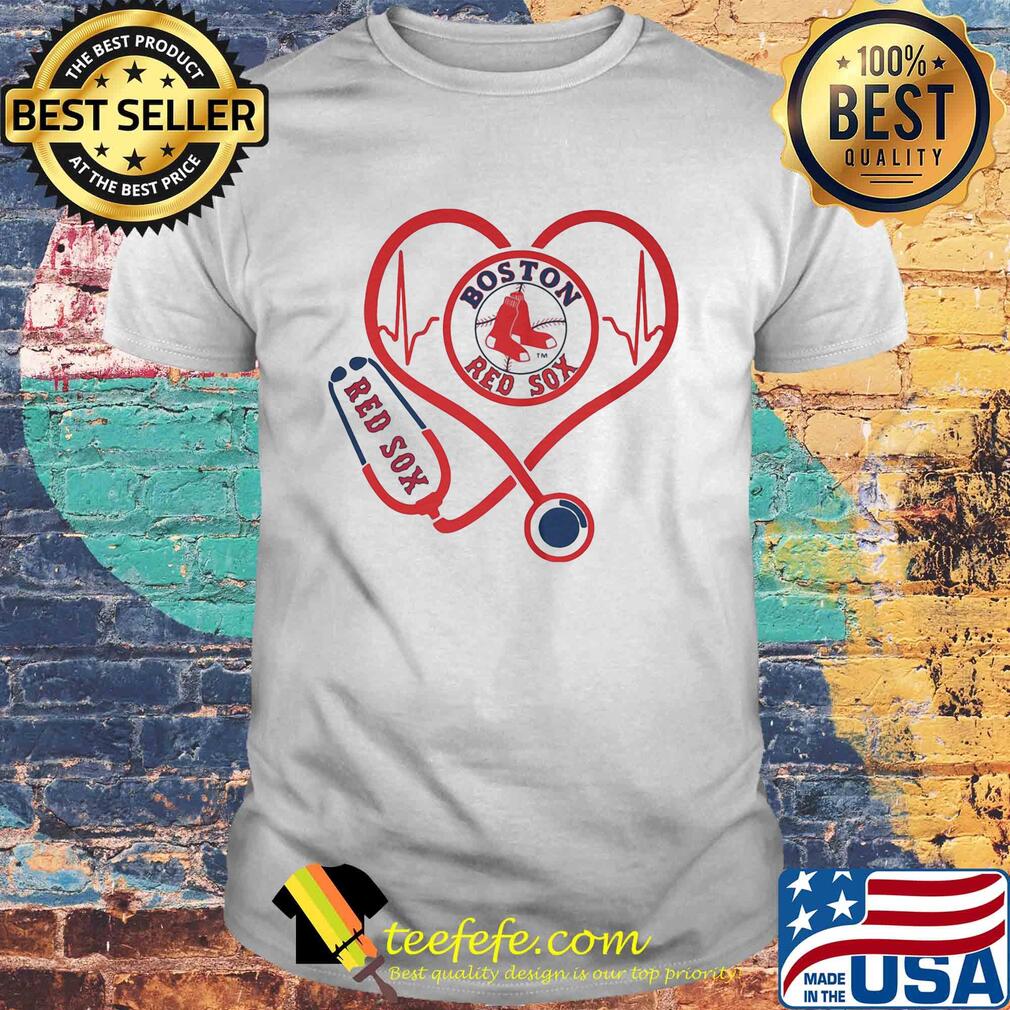 Boston red sox stethoscope heart shirt