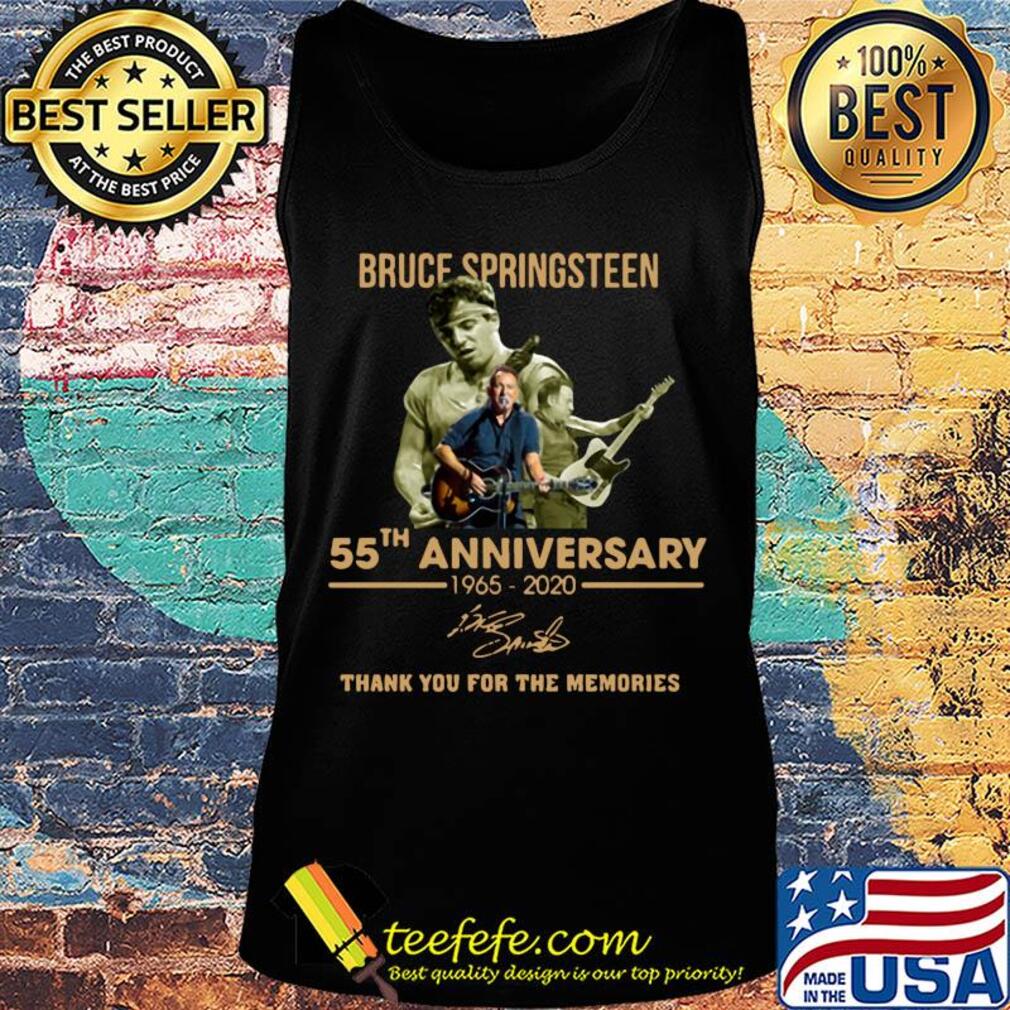 Bruce springsteen guitar 55th anniversary 1965-2020 signature thank you for the memories s Tank top Bruce springsteen guitar 55th anniversary 1965-2020 signature thank you for the memories s Tank top