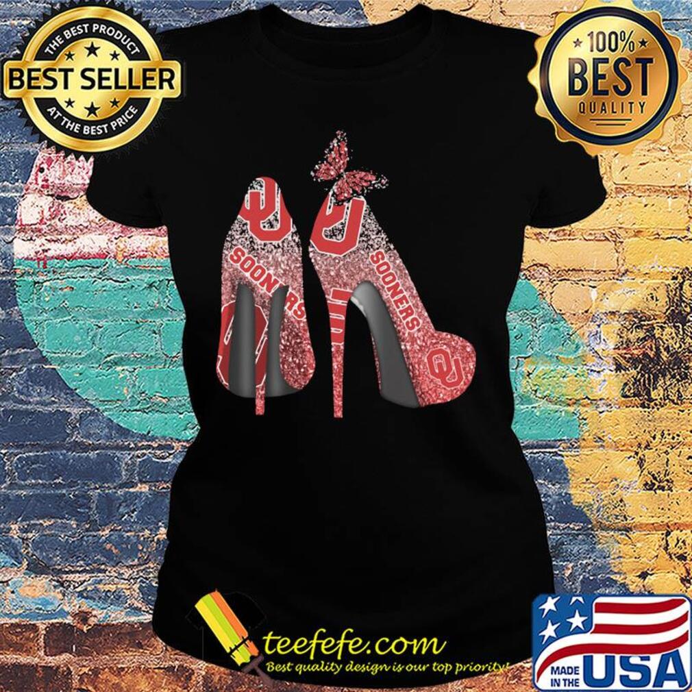 Butterfly Shoes Oklahoma Sooners Shirt Ladies tee Butterfly Shoes Oklahoma Sooners Shirt Ladies tee