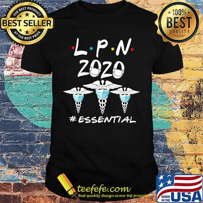 Caduceus medical symbol LPN 2020 mask essential shirt