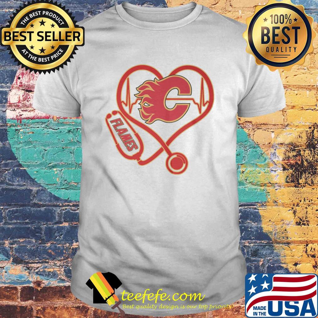 Calgary flames stethoscope heart shirt Calgary flames stethoscope heart shirt