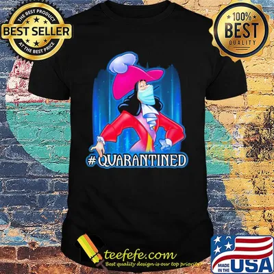 Captain Hook quarantined mask Disney shirt