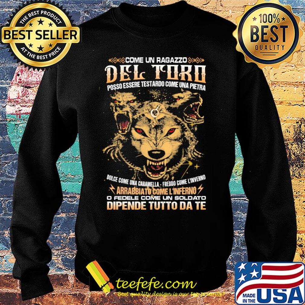Come un ragazzo del toro posso essere testardo come una pietra Wolf s Sweater Come un ragazzo del toro posso essere testardo come una pietra Wolf s Sweater