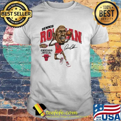 Dennis rodman Chicago bulls signature shirt