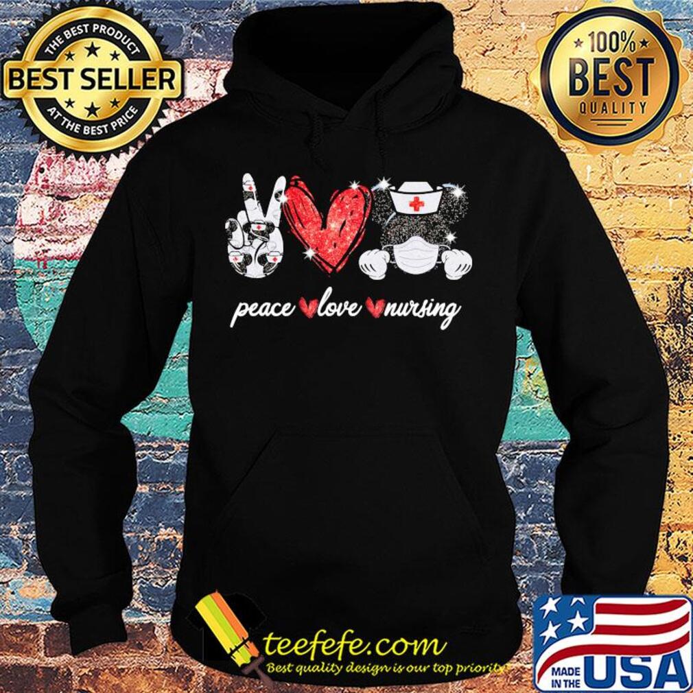 Diamond Peace love nursing Mickey mouse s Hoodie Diamond Peace love nursing Mickey mouse s Hoodie
