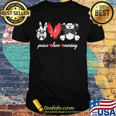 Diamond Peace love nursing Mickey mouse shirt