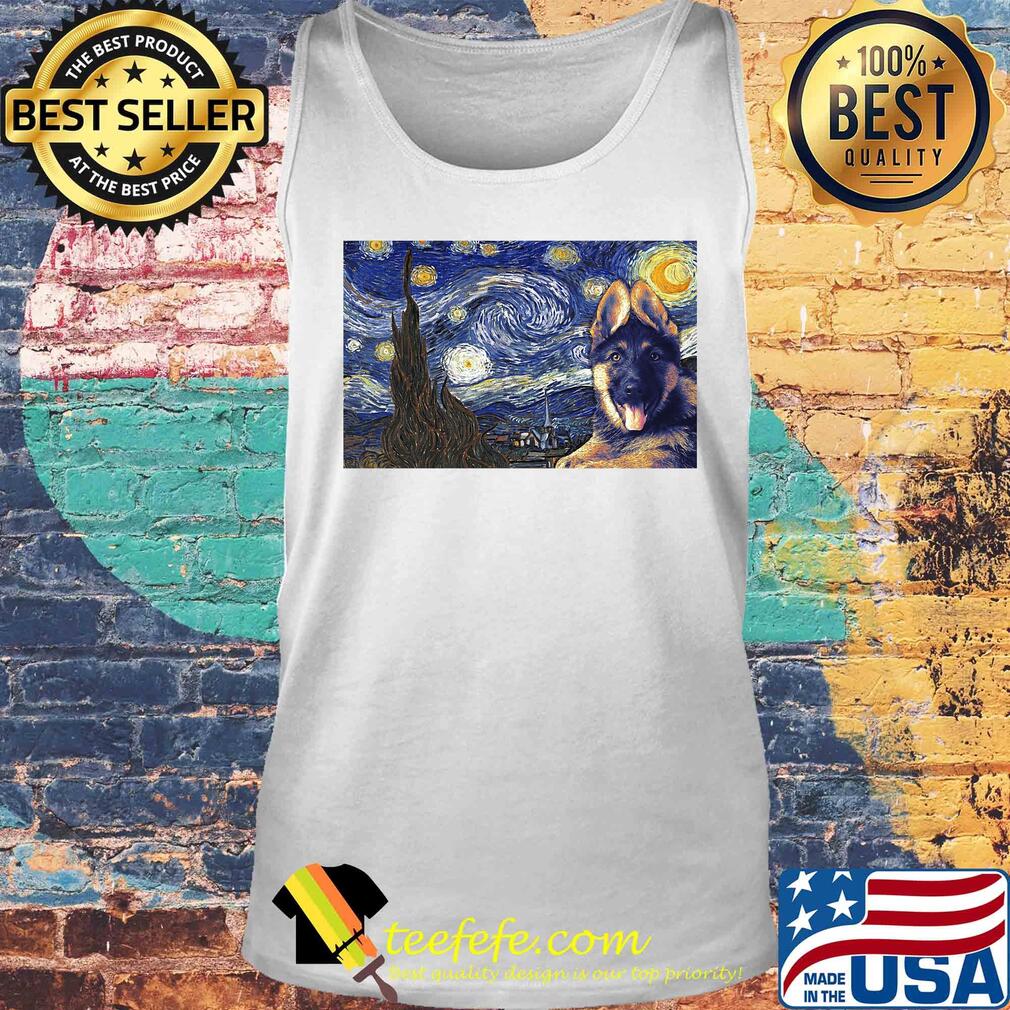Dog K9 starry night horizontal poster Van ghost s Tank top Dog K9 starry night horizontal poster Van ghost s Tank top
