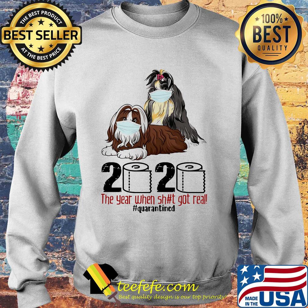 Dogs Mask 2020 the year when shit got real quarantined s Sweater Dogs Mask 2020 the year when shit got real quarantined s Sweater