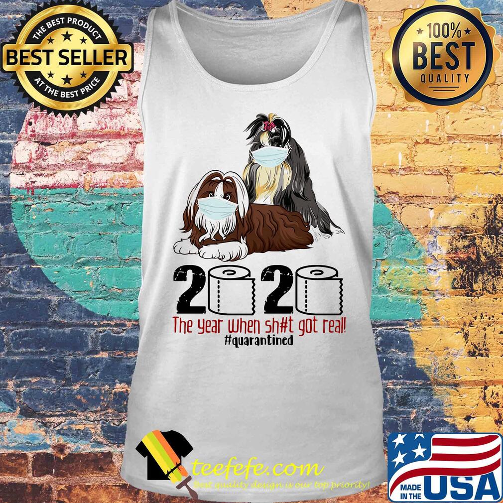Dogs Mask 2020 the year when shit got real quarantined s Tank top Dogs Mask 2020 the year when shit got real quarantined s Tank top