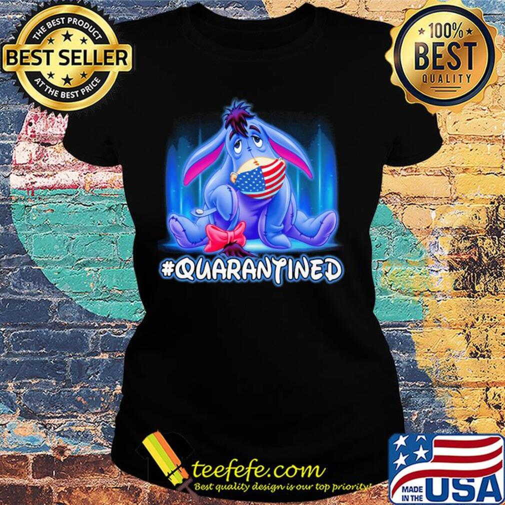 Eeyore quarantined American flag mask Disney s Ladies tee Eeyore quarantined American flag mask Disney s Ladies tee
