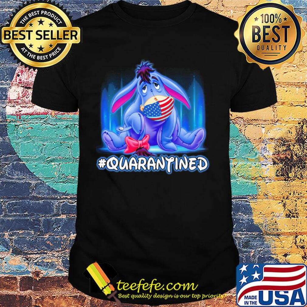 Eeyore quarantined American flag mask Disney shirt Eeyore quarantined American flag mask Disney shirt