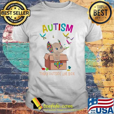 Elephant autism think outside the box shirt