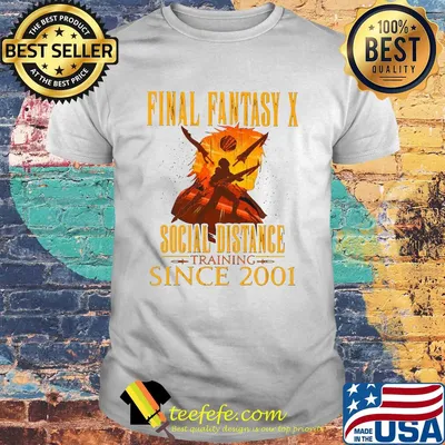 Final fantasy X social distance training since 2001 t-shirt