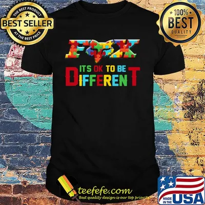 Fox it’s ok to be different autism awareness shirt