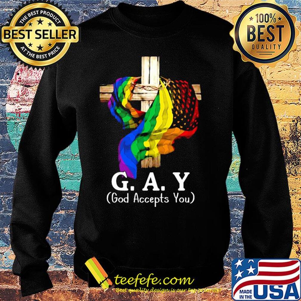 Gay god accepts you jesus american flag lgbt s Sweater Gay god accepts you jesus american flag lgbt s Sweater