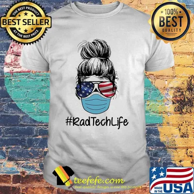 Girl rad tech life american flag covid-19 shirt