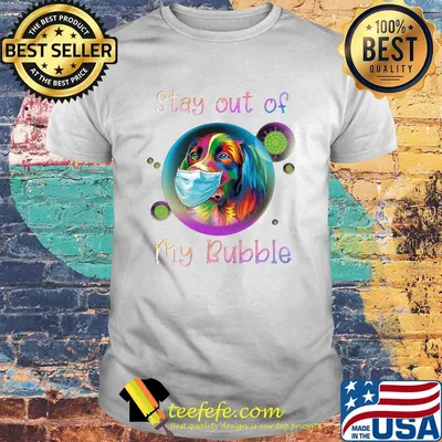 Golden retriever stay out my bubble coronavirus mask shirt
