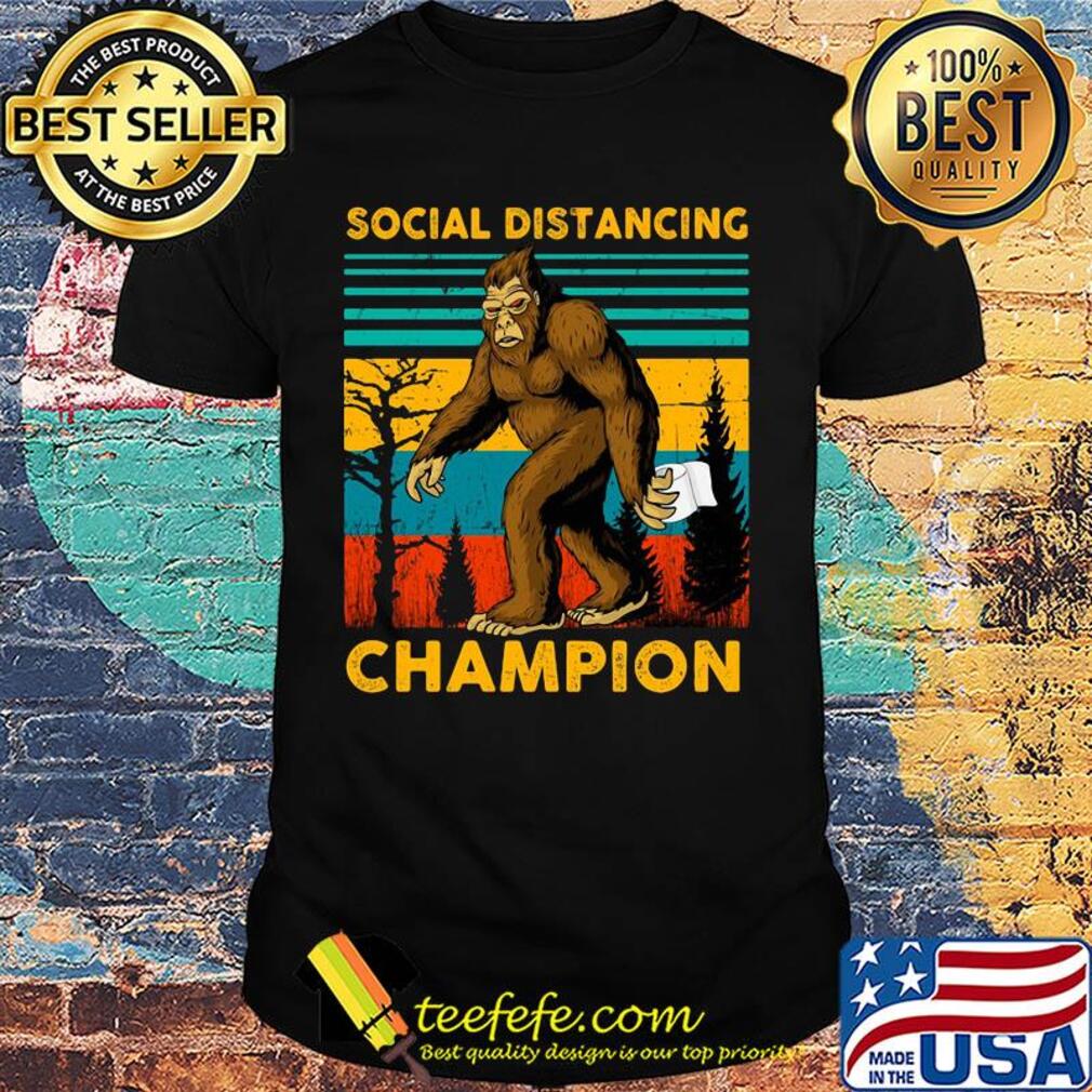 Gorilla Social distancing champion toilet paper Covid-19 vintage shirt