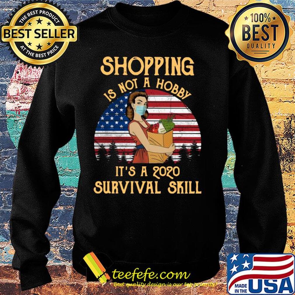 Grocery shopping is not a hobby it’s a 2020 survival skill mask american flag vintage s Sweater Grocery shopping is not a hobby it’s a 2020 survival skill mask american flag vintage s Sweater