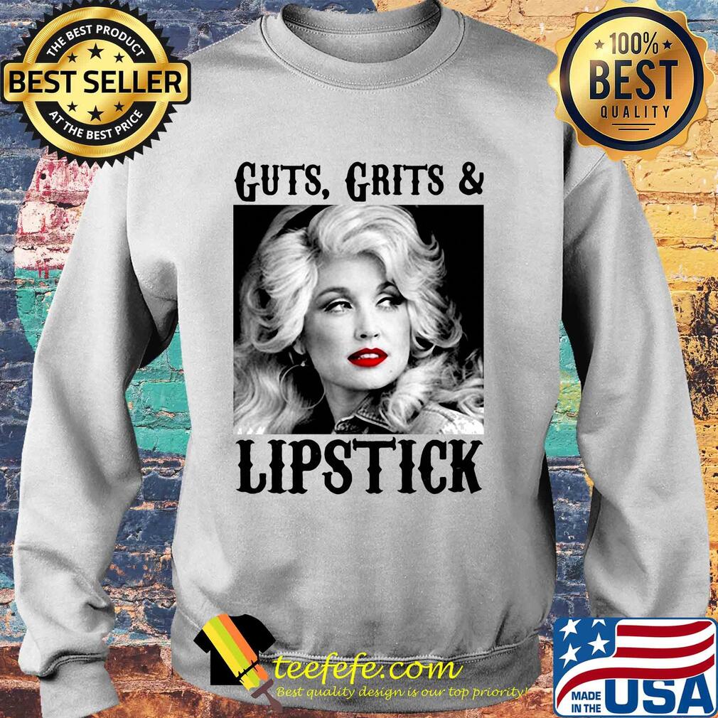 Guts grits and lipstick dolly parton picture white black s Sweater Guts grits and lipstick dolly parton picture white black s Sweater
