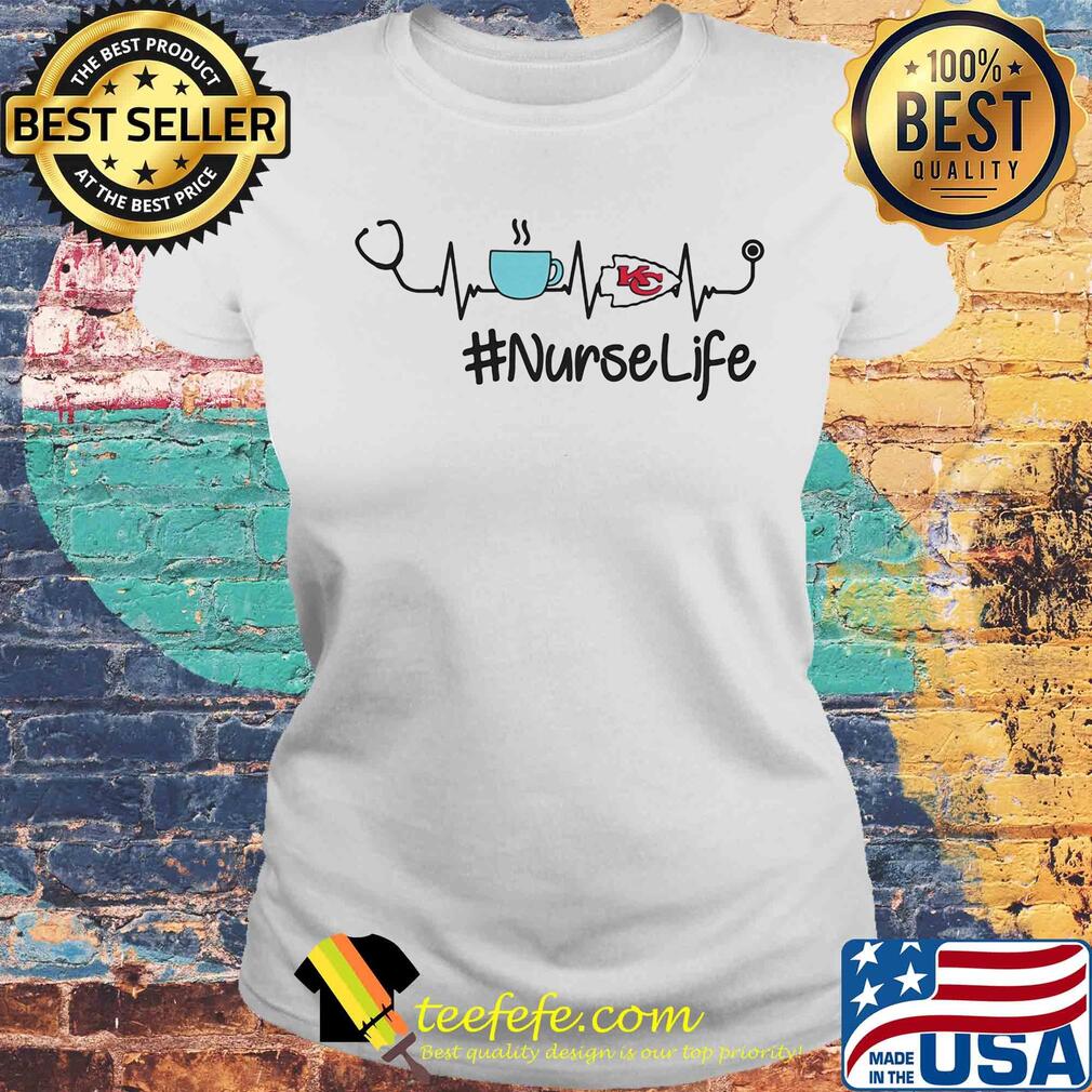 Heartbeat coffee kansas city chiefs nurse life s Laides tee Heartbeat coffee kansas city chiefs nurse life s Laides tee