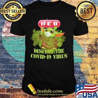 Heb helping here baby yoda destroy the covid-19 virus shirt