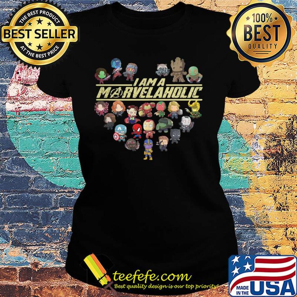 I am a Marvelaholic heart s Ladies tee I am a Marvelaholic heart s Ladies tee