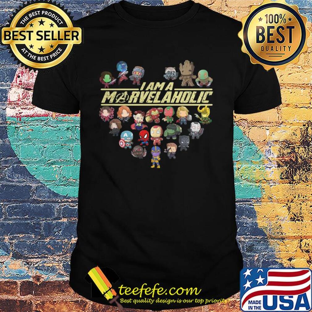 I am a Marvelaholic heart shirt