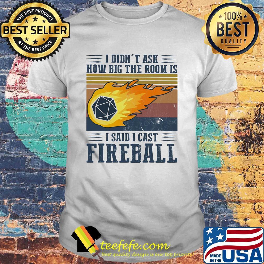 I didn't ask how big the room is I said I cast fireball vintage shirt
