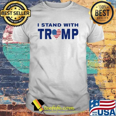 I stand with Trump heart American flag veteran shirt