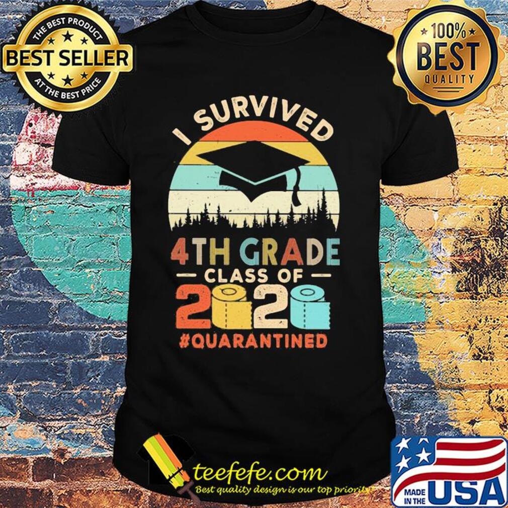 I survived 4th grade class of 2020 quarantined toilet paper vintage shirt