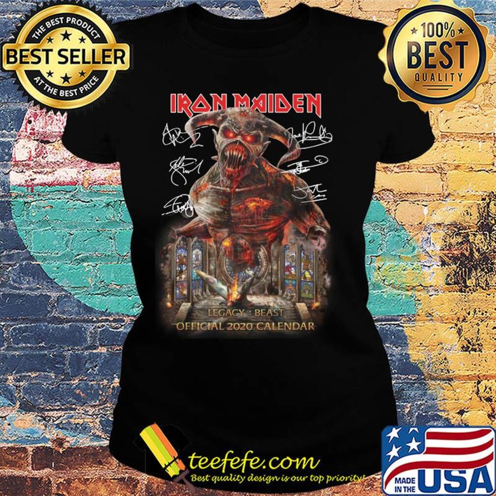 iron maiden legacy beast official 2020 calendar signatures s Ladies tee iron maiden legacy beast official 2020 calendar signatures s Ladies tee