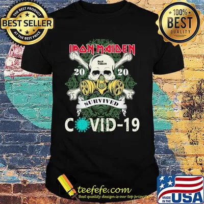 Iron maiden skull mask 2020 survived covid-19 shirt