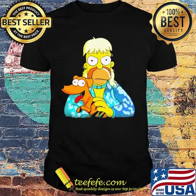 Joe exotic tiger king bart simpson dog santa’s little helper shirt