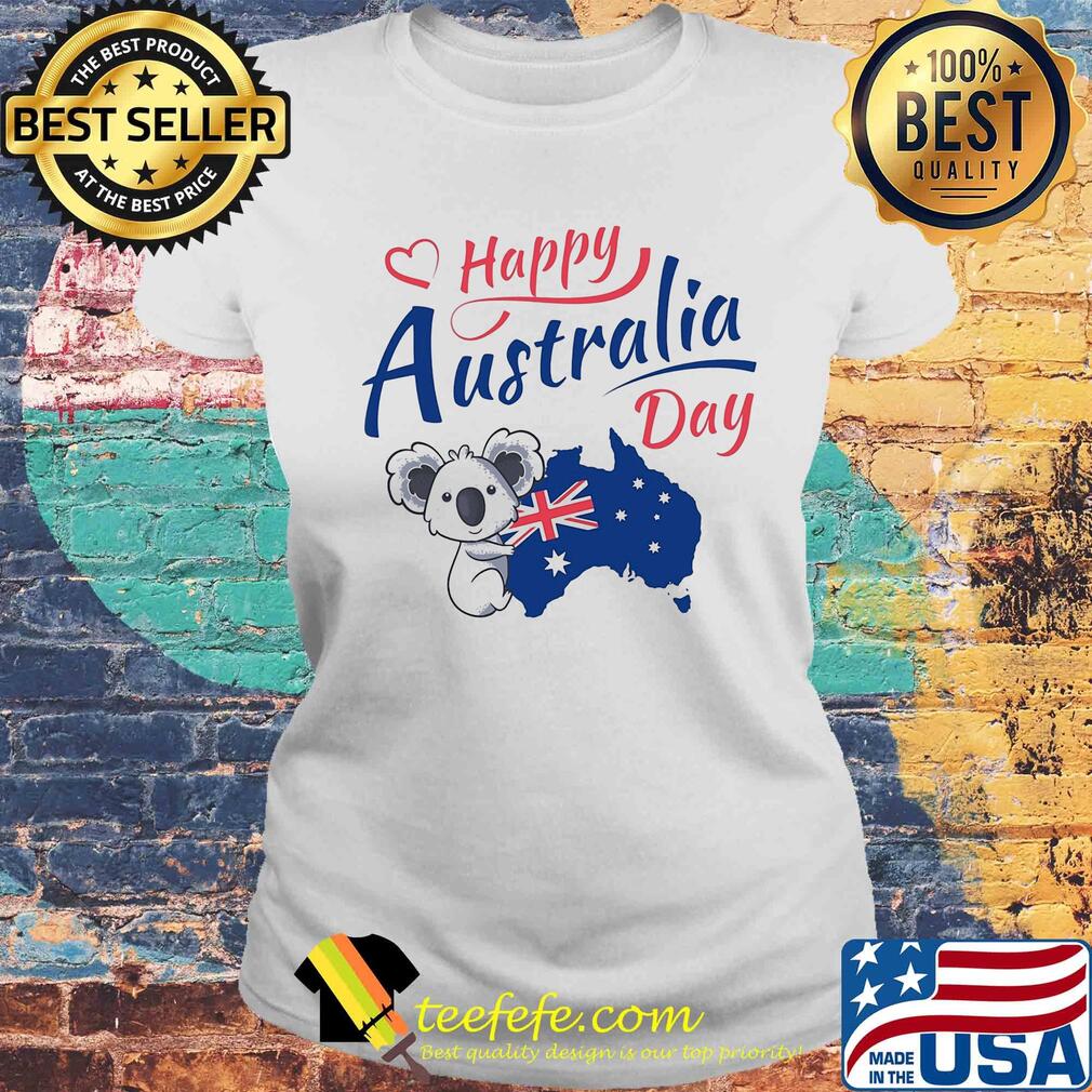 Koala happy australia day australian flag s Laides tee Koala happy australia day australian flag s Laides tee