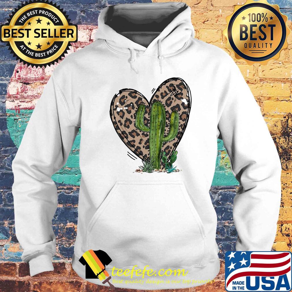 Leopard Heart with Cactus s Hoodie Leopard Heart with Cactus s Hoodie