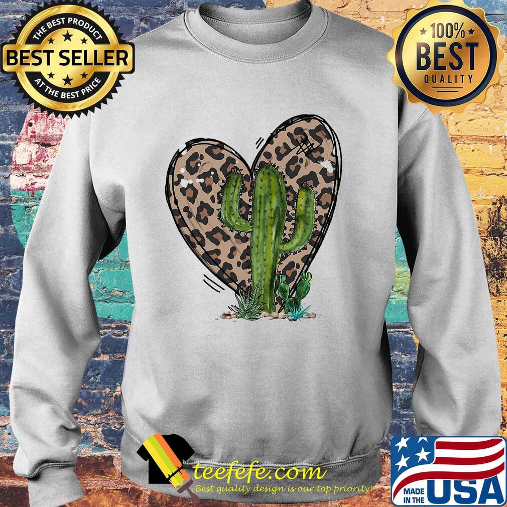 Leopard Heart with Cactus s Sweater Leopard Heart with Cactus s Sweater