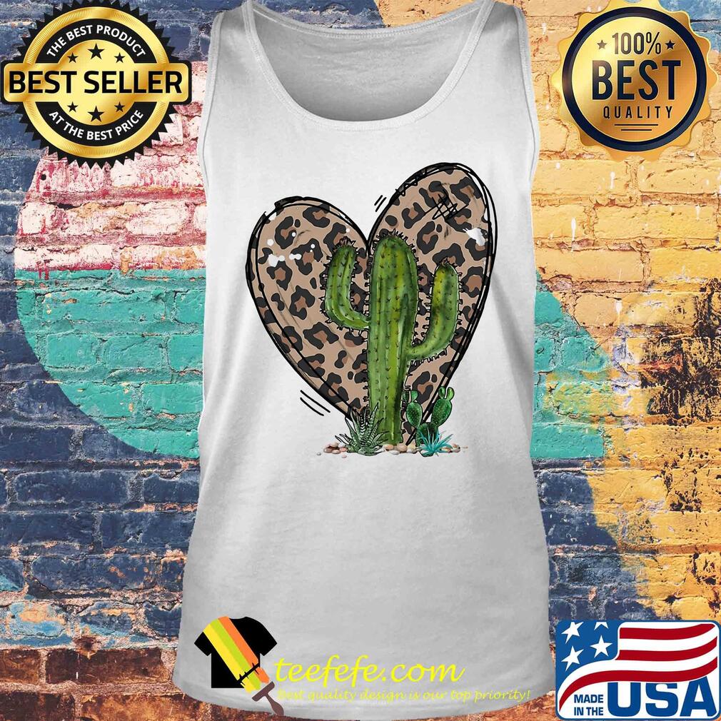 Leopard Heart with Cactus s Tank top Leopard Heart with Cactus s Tank top